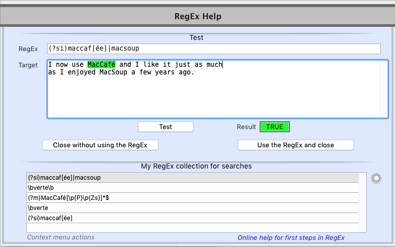 RegEx test