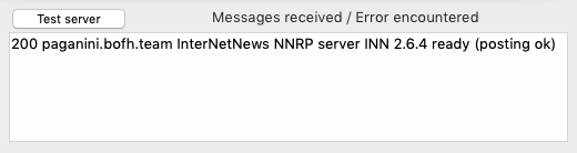 Test of server wothout authentication