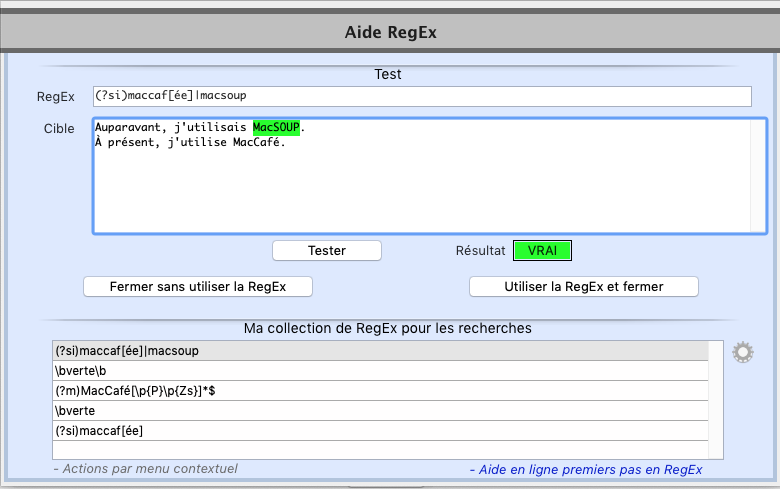 Aide RegEx