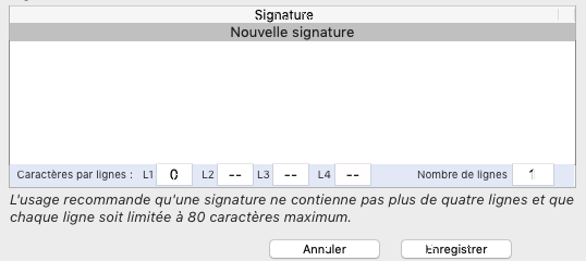 Nouvelle signature