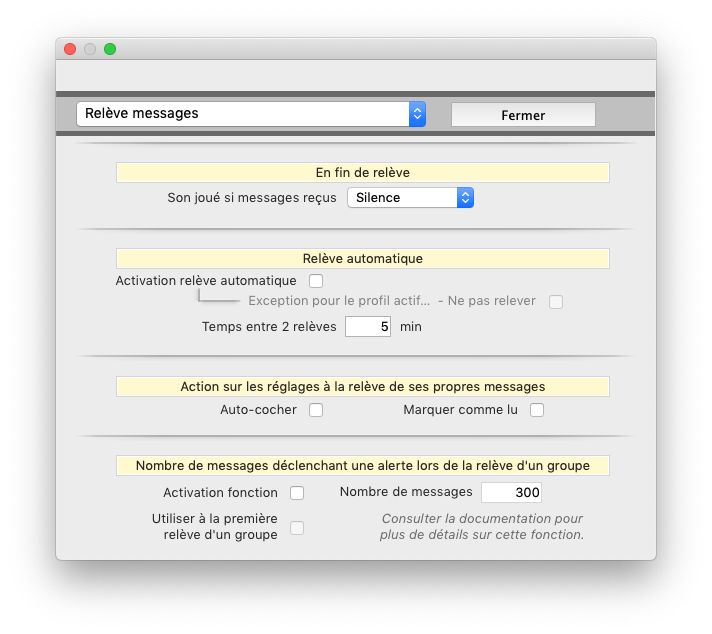 Préférences Relève et recherche