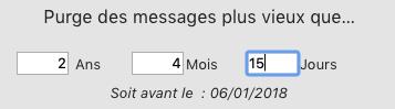 Purge par âge
