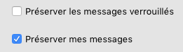 Options de préservation
