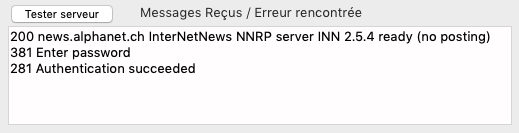 Test serveur avec authentification